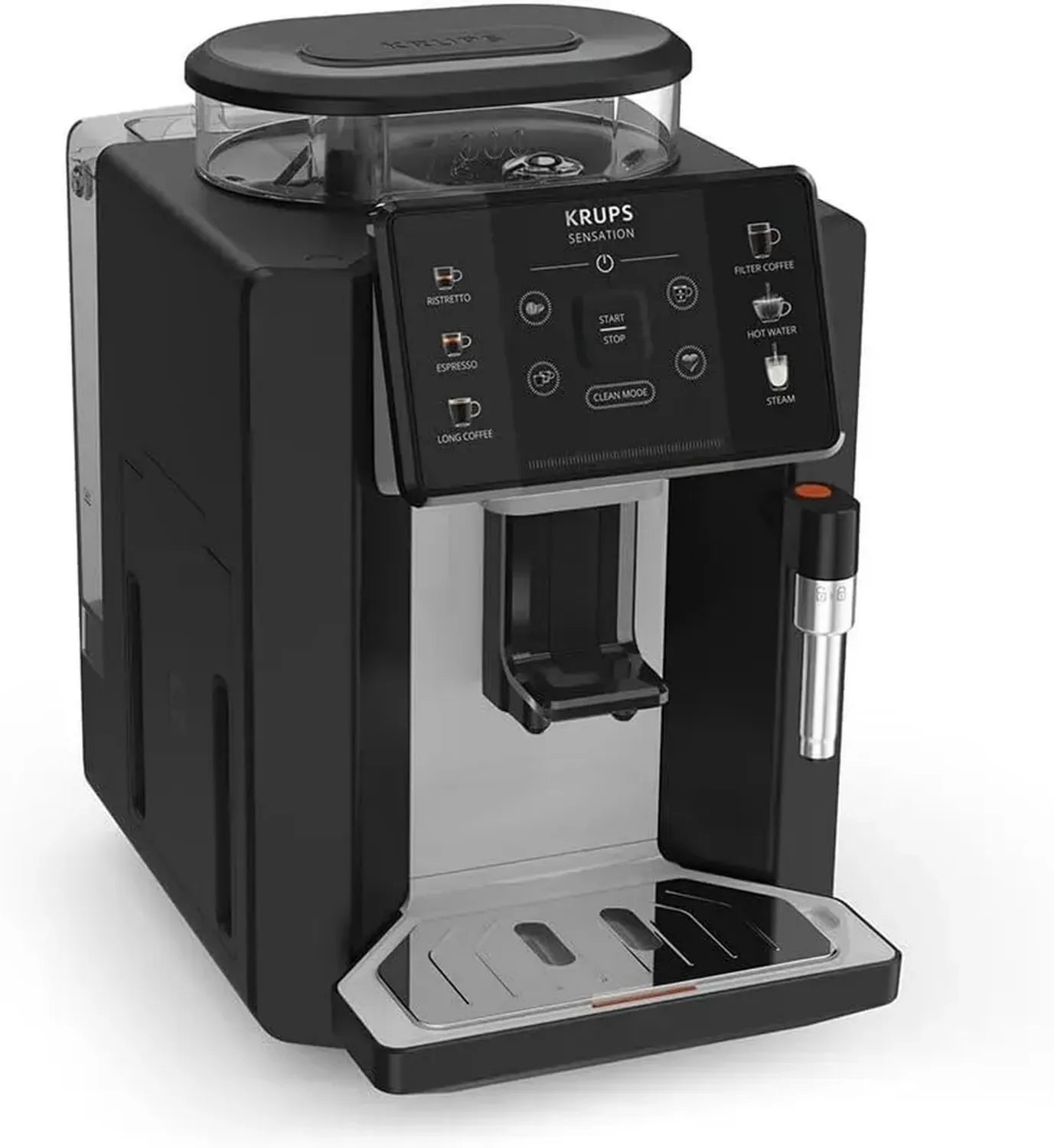 KRUPS Kaffeevollautomat Sensation C10 EA910A10 mit 15 bar Druck, integrierte Mühle, schwarz